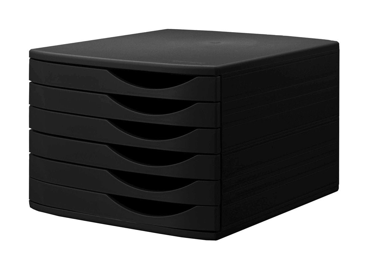 Djois re - solution bureauladenset - 6 gesloten laden - zwart - 100% gerecycled