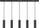 Calex hanging lamp - gu10 - 5-light - ceiling lamp - matt black - dining room - kitchen - dining table - excl. light source