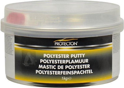 Protecton polyester putty - for leveling unevenness - applicable to steel, aluminum, wood, concrete polyester - elastic and very easy to sand - incl. tube of hardener - 1 kg