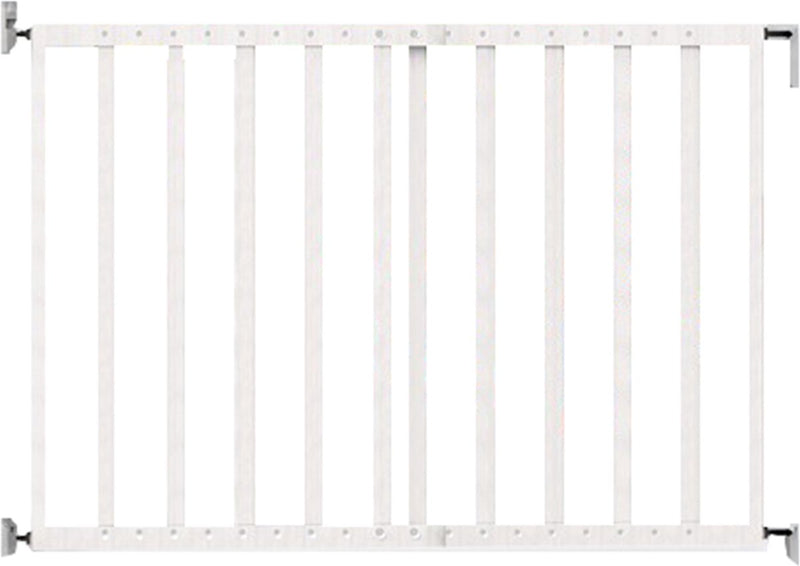 Puerta de escalera extensible de madera Noma blanco | puerta de seguridad | puerta de tornillo | puerta para perros | puerta infantil