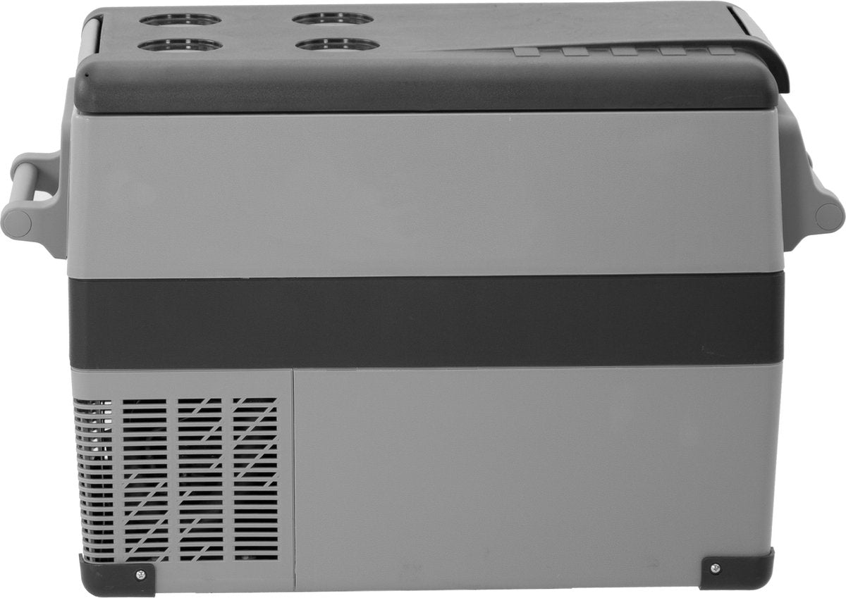 Frigo portatile Steamy-e a compressore elettrico doppio scomparto - 40 litri - 12v e 230v - per auto e campeggio - grigio