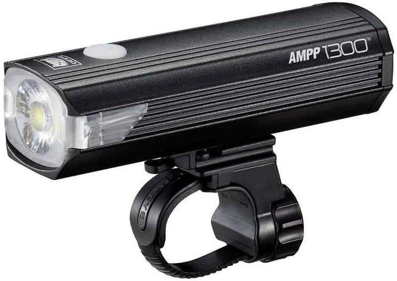 Luce frontale Cateye ampp1300 - lumen: 1300 - ricaricabile tramite USB - tecnologia lenti opticube - 5 modalità luce - nera