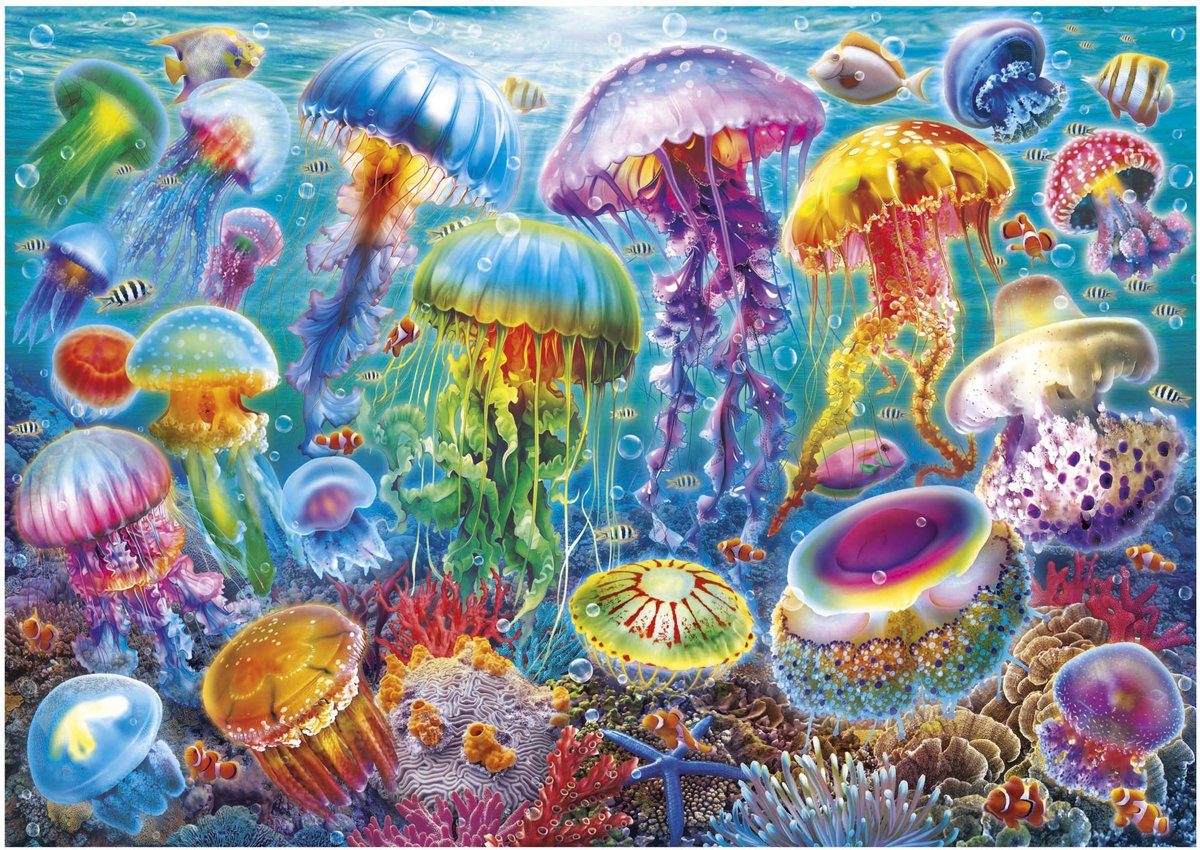 Educa puzzel jellyfish - 1000 stukjes legpuzzel volwassenen.