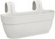 Elho vibia campana easy hanger l 46 - scatola da balcone con ganci per appendere - 100% plastica riciclata - ø 46,0 x h 26,5 cm - bianco seta