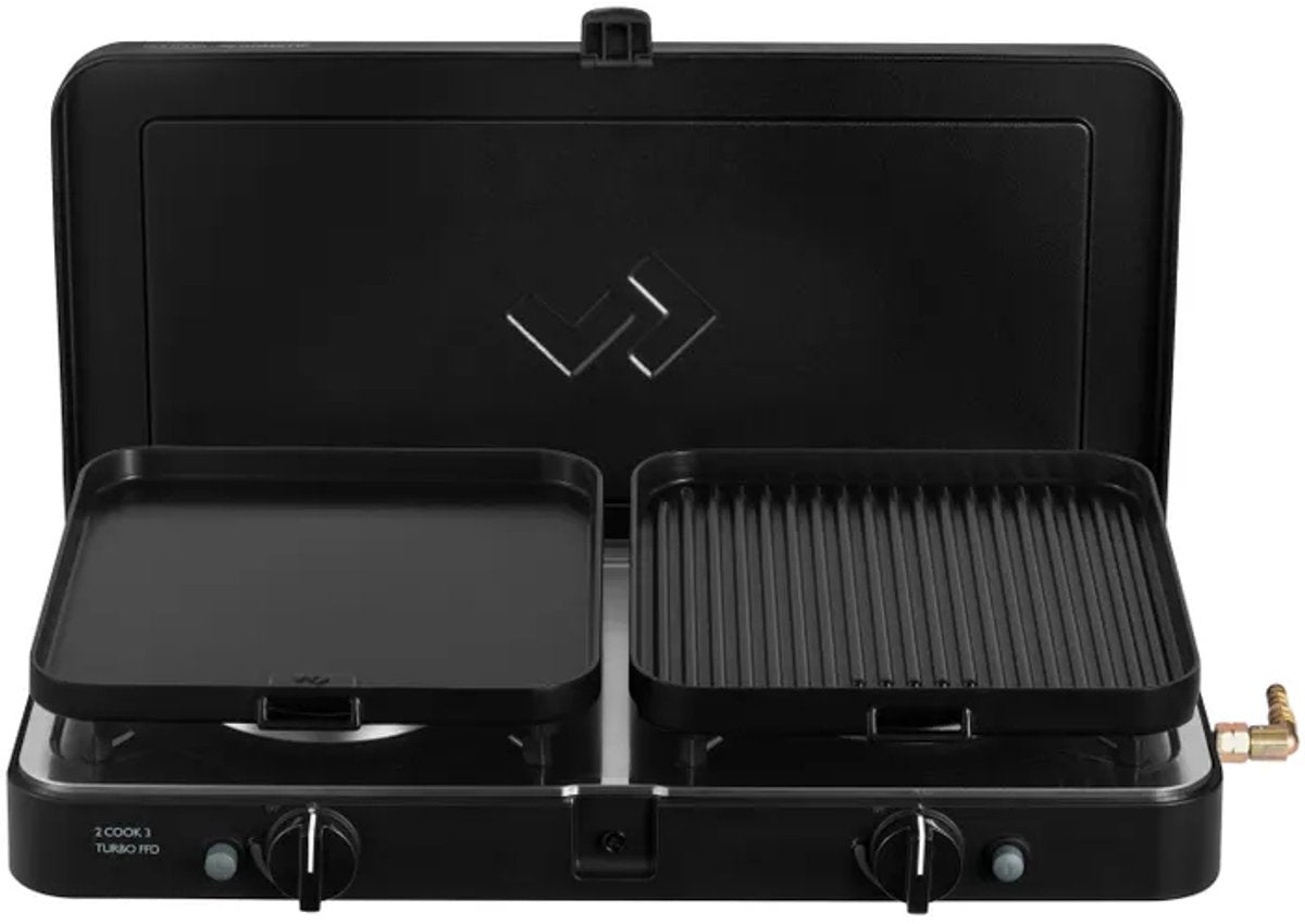 Cadac dometic 2 cook turbo ffd deluxe - fornello leggero a 2 fuochi - bruciatori turbo - incl. griglia e piastra