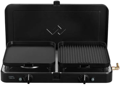 Cadac dometic 2 cook turbo ffd deluxe - estufa ligera de 2 quemadores - quemadores turbo - incl. parrilla y plancha