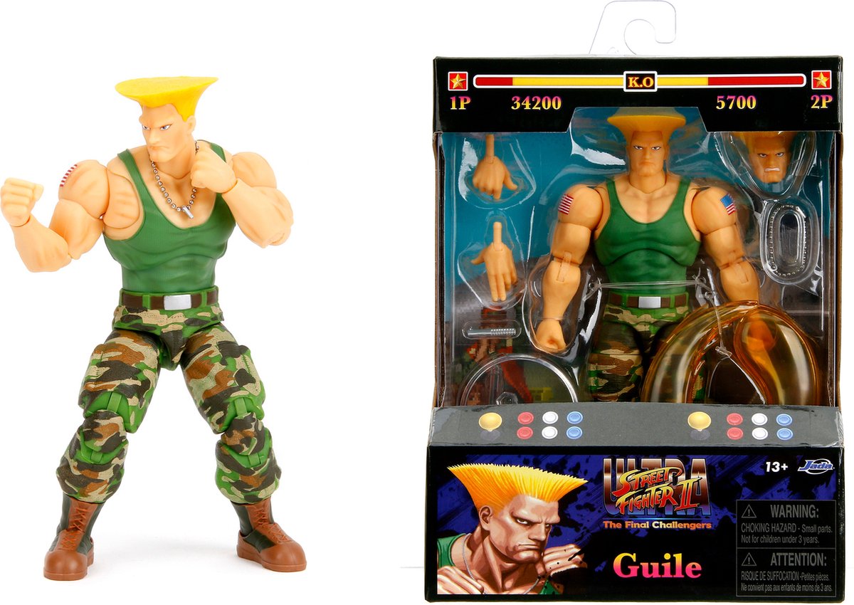 Jada Toys Ultra Street Fighter II: The Final Challengers Action Figure 1 12 Guile 15 cm Action Figure