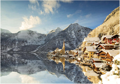 Puzzle Educa Hallstatt Winter 1500 pezzi per adulti oro.
