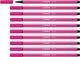 Stabilo pen 68 - premium felt-tip pen - pink red - box of 10 pieces