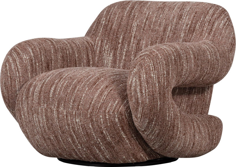 Sillón folke Woood - chenilla - rosa viejo melange - 70x88x88