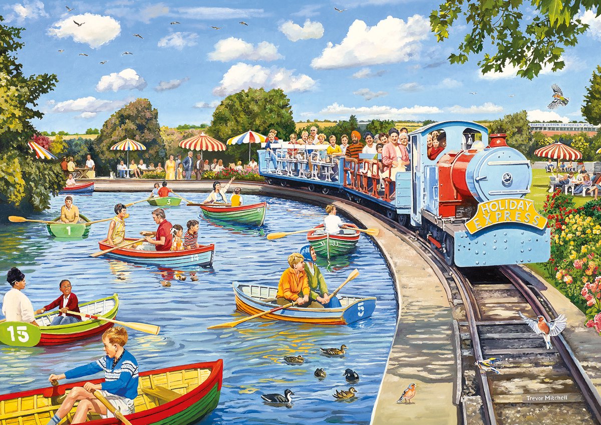 Gibsons - il lago in barca (di trevor mitchell) - 1000 pezzi 68×49 cm (l×a) - puzzle per adulti