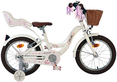 Valorare Blossom per bambini ragazze per bambini da 16 pollici freni bianchi a due mani