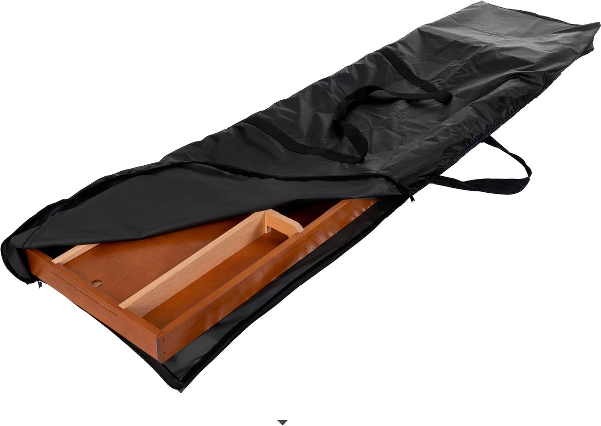Funda para tejo Longfield negra - funda protectora para tejo de madera - funda de almacenamiento duradera 202 x 44 x 8 cm -