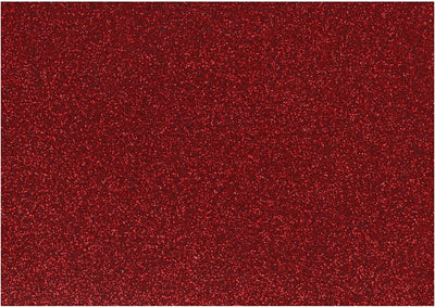 Opstrijkfolie Glitter Rood, A5