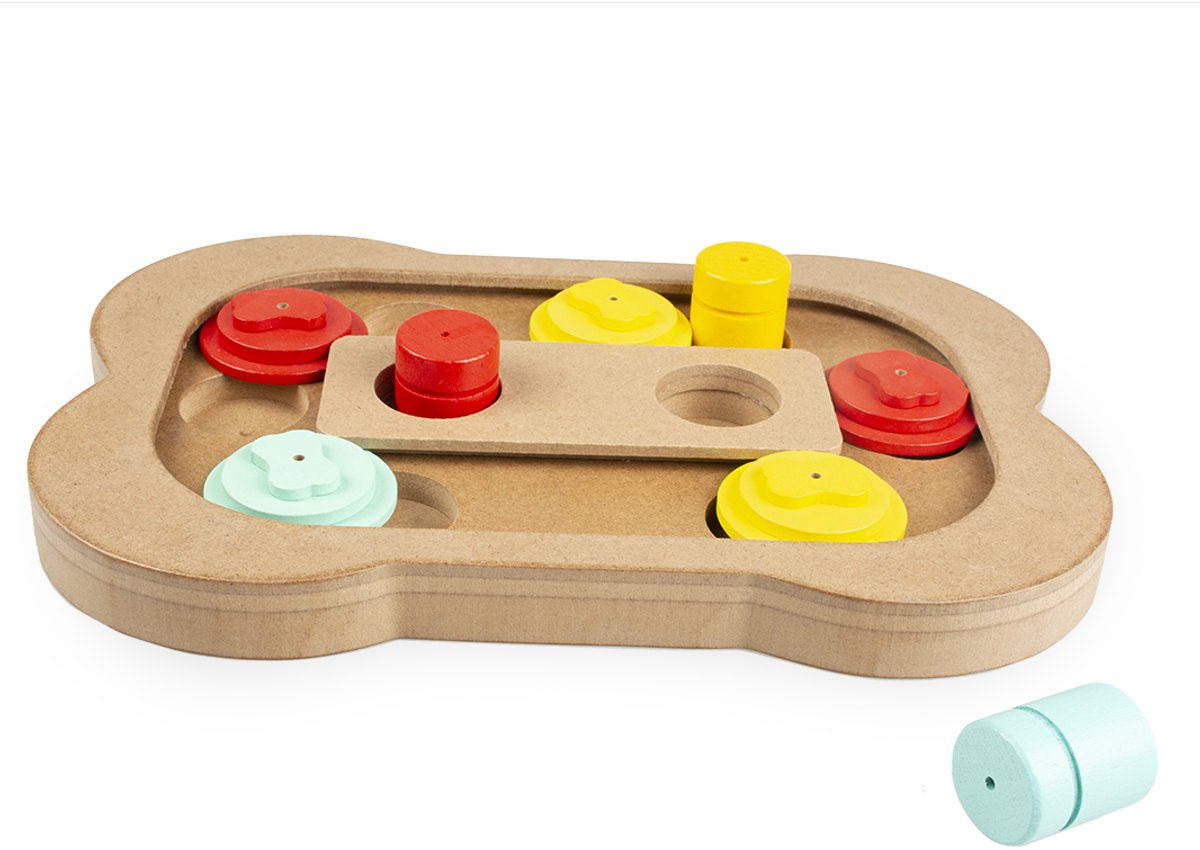 Duvo plus - juguetes para animales - perro - slide 'n snack puzzle - pata 28x19x2,5cm multicolor - 1ud
