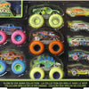Hot wheels  monster trucks set met 10 speelgoedvoertuigen die licht geven in het donker