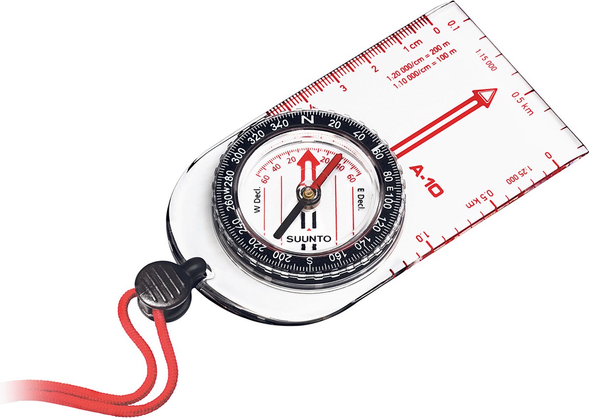 Suunto a-10 nh plaatkompas - voor wandelaars en scouts - transparant