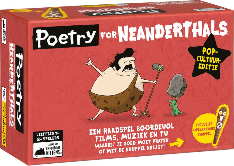 Poesia dei gattini che esplodono per l'edizione della cultura pop dei Neanderthal - olandese - divertente gioco di parole per tutta la famiglia - 2+ giocatori - da 7 anni -