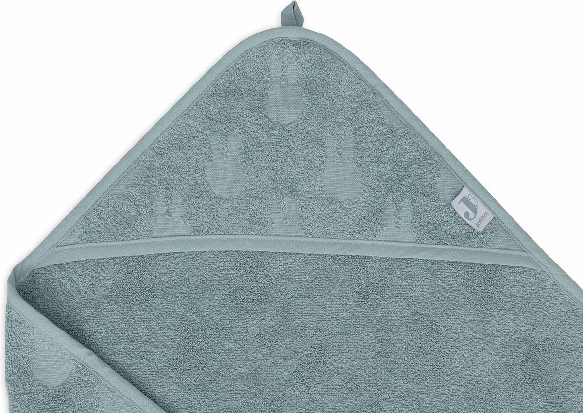 Jollein x Miffy - capa de baño de rizo 75x75cm - toalla de bebé con capa de baño, chal, poncho de baño - miffy jacquard verde mar