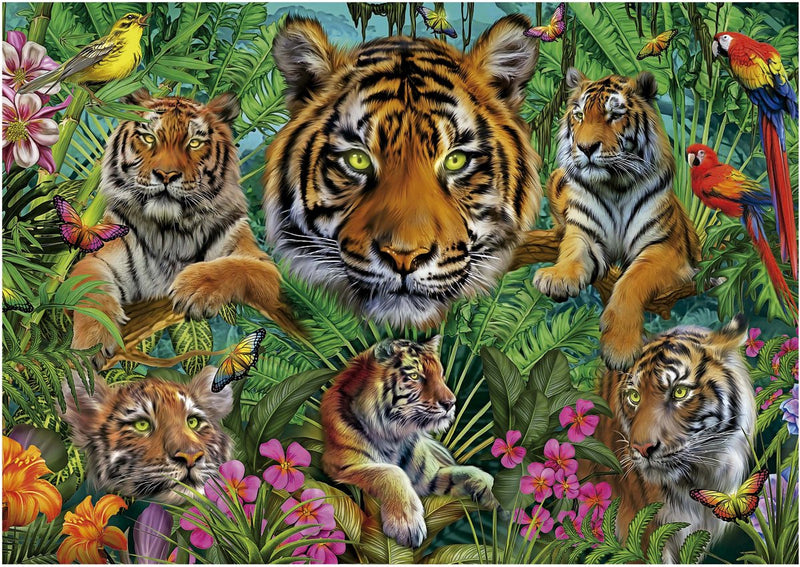 Educa - puzzle - 500 pezzi - giungla della tigre