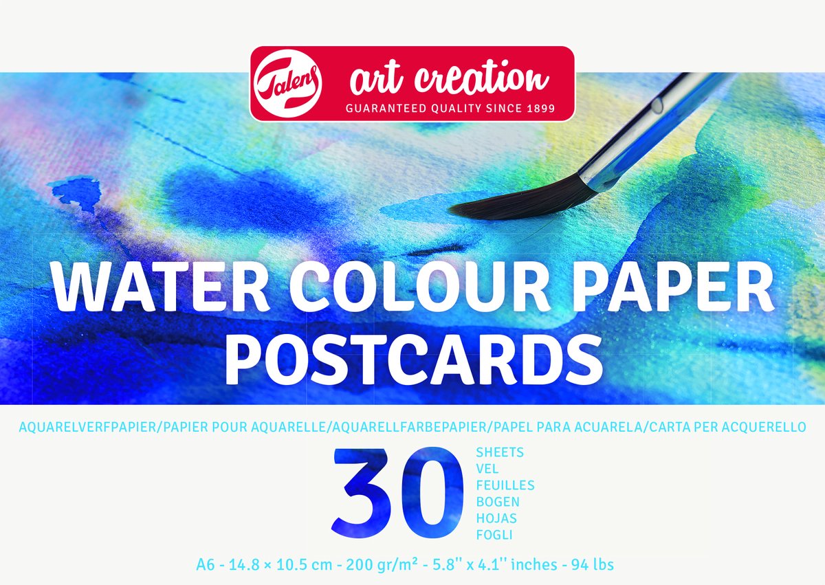 Talens art creation aquarelverfpapier tac 200gr a6 blauw | 3 stuks