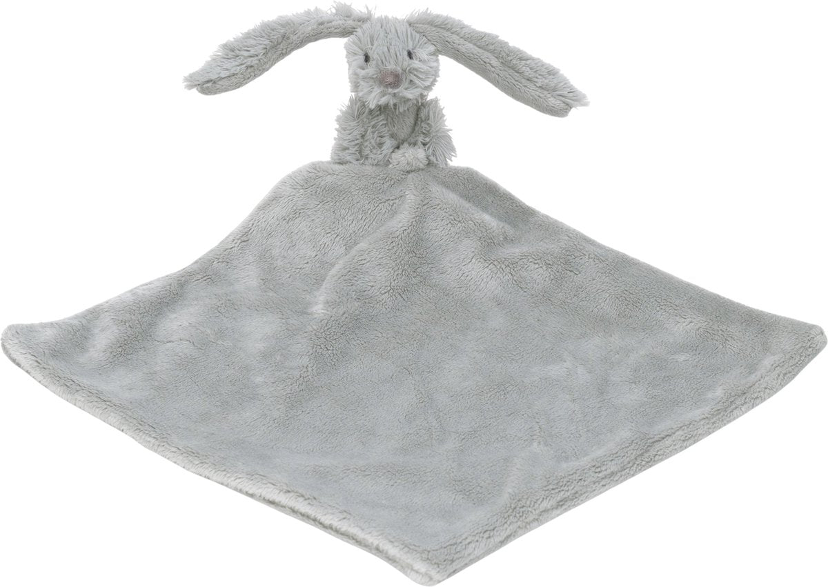 Happy horse mini konijn richie met knuffeldoek 28 cm - grijs - baby cadeau
