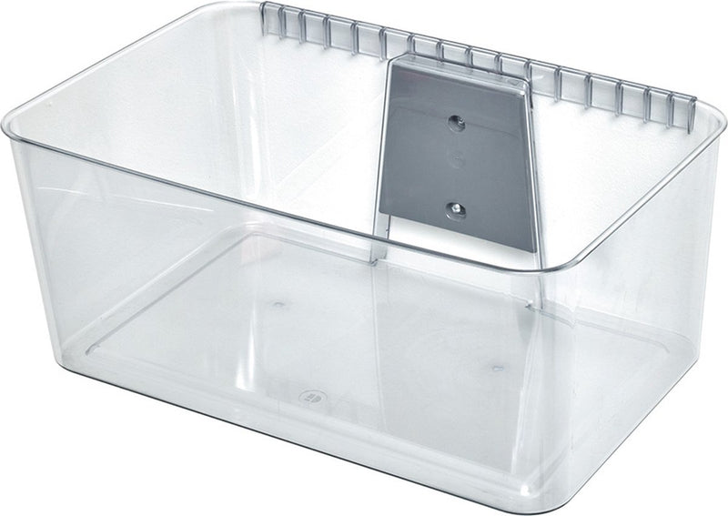 Idesign - contenitore portaoggetti id wallspace xl con supporto a parete - plastica riciclata - trasparente