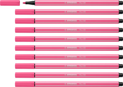 Stabilo pen 68 - premium viltstift - roze - doos 10 stuks