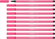 Stabilo pen 68 - premium felt-tip pen - pink - box of 10 pieces