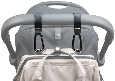 Dooky buggy kinderwagen haak klein 2 stuks - zwart