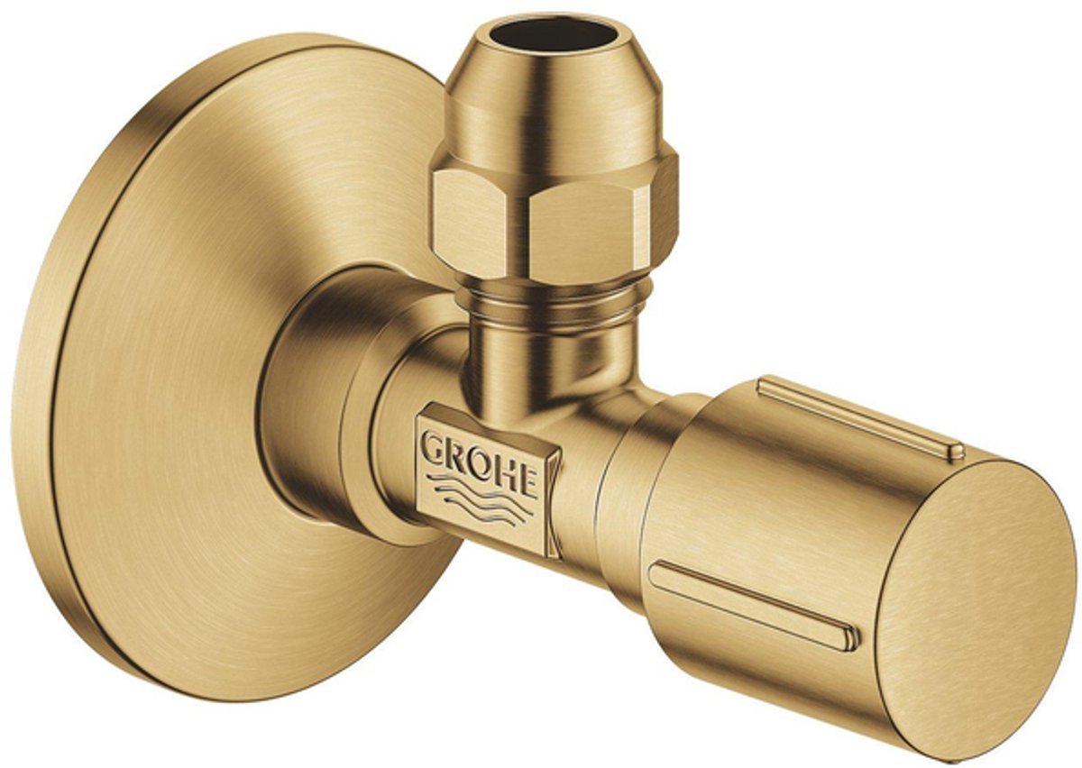 Válvula de ángulo Grohe 1 2'' x 3 8'' acoplamiento de compresión cool amanecer (cepillado)