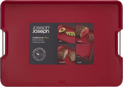 Tabla de cortar joseph joseph, extra grande, de doble cara, roja - | cortar tallar más
