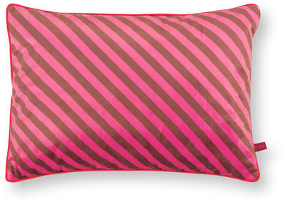 Pip studio cuscino decorativo a righe - cuscino per il soggiorno - rosa - 35x50 cm