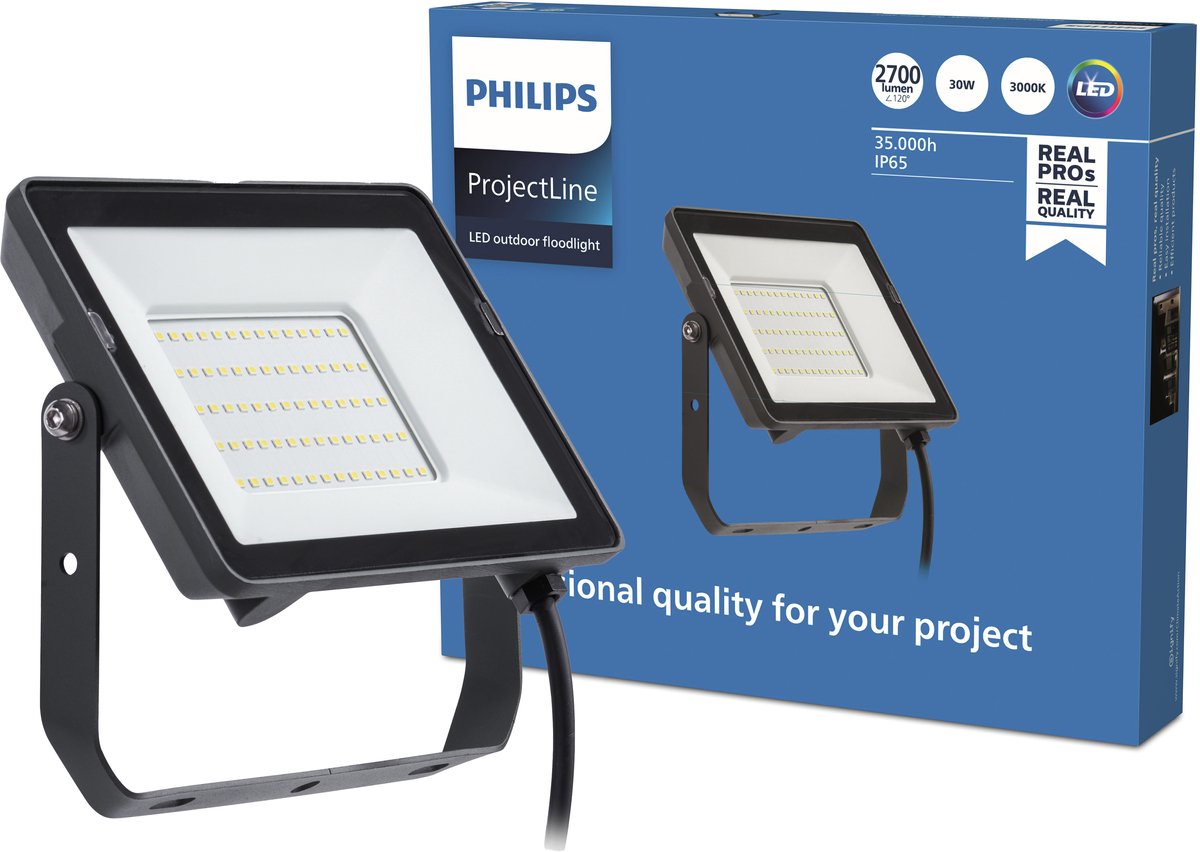 Faretto Philips LED Philips Projectline - 30 W - luce bianca calda
