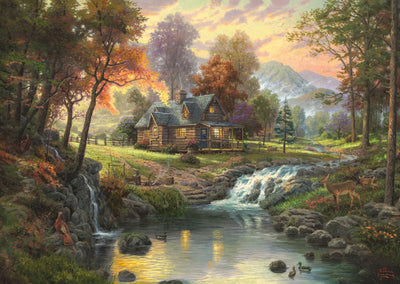 Puzzle Schmidt: rifugio in montagna Kinkade