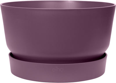 Elho greenville schaal 33 - plantenschaal met waterreservoir - 100% gerecycled plastic - ø 32.5 x h 19.4 cm - vintage pruim