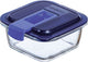 Luminarc easy box - contenitore per alimenti - quadrato - trasparente e blu - 38cl