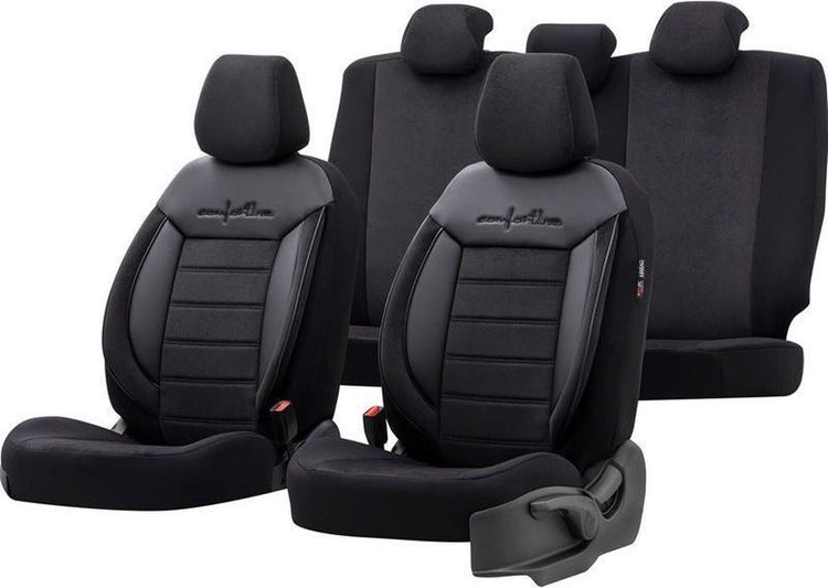 Set coprisedili Otom Comfortline - tessuto in pelle - 11 pezzi - nero