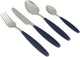 Posate Gimex - blu navy - manico soft touch - 16 pezzi