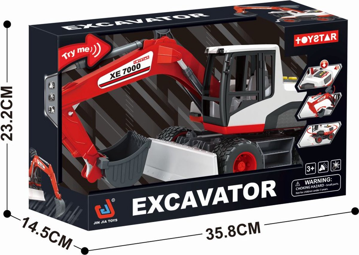 Excavadora Amuuso - excavadora 36 cm - plástico