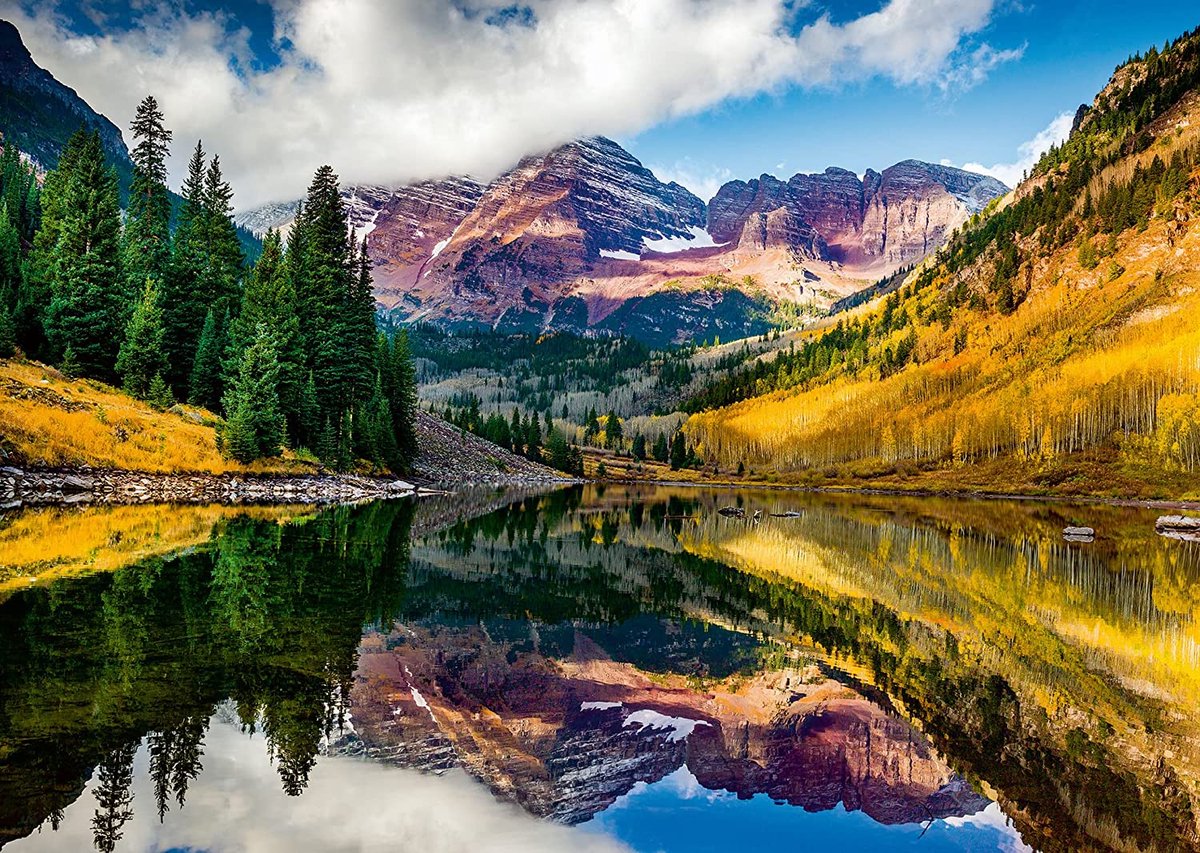Ravensburger puzzle aspen, colorado - paisaje de 1000 piezas.