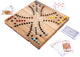 Longfield toc pieghevole 4 giocatori - gioco da tavolo in legno - gioco di strategia adatto ai viaggi - gioco da tavolo classico - da 2 a 4 giocatori - cuore d'angelo