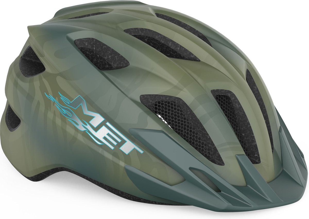 Con crackerjack mips casco de bicicleta niños niñas - casco de bicicleta niños - talla unisize (52-57cm) - verde mate
