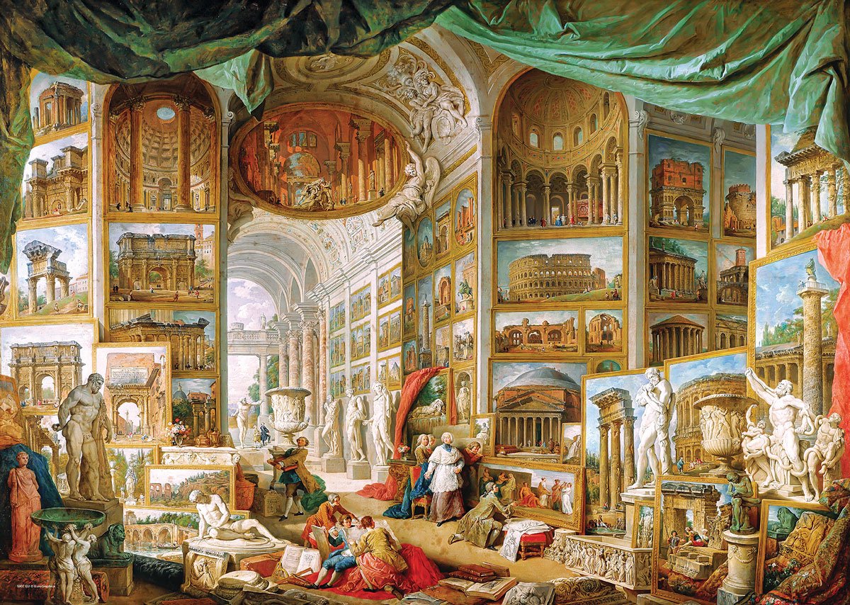 Eurographics - gallery with images of ancient Rome [galleria di vedute di roma antica] - giovanni panini - 1000 pieces 68×48cm (w×h) - fine art jigsaw puzzle