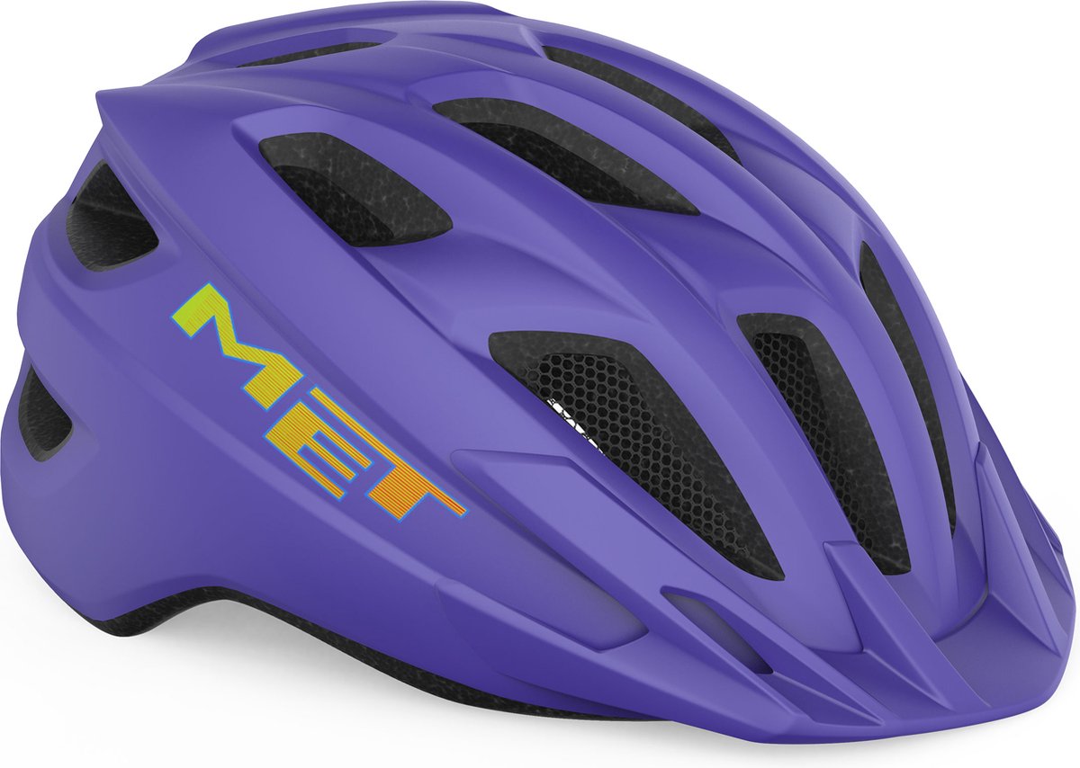 Met crackerjack mips fietshelm jongens meisjes – fietshelm kinderen – maat unisize (52-57cm) – purple matt