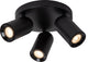 Lucide punch - faretto da soffitto (lampada da soffitto) - ø 21 cm - 3xgu10 - nero