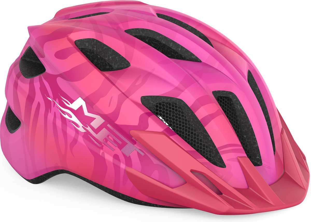 Con casco de bicicleta crackerjack para niños y niñas - casco de bicicleta para niños - talla unisize (52-57 cm) - rosa mate