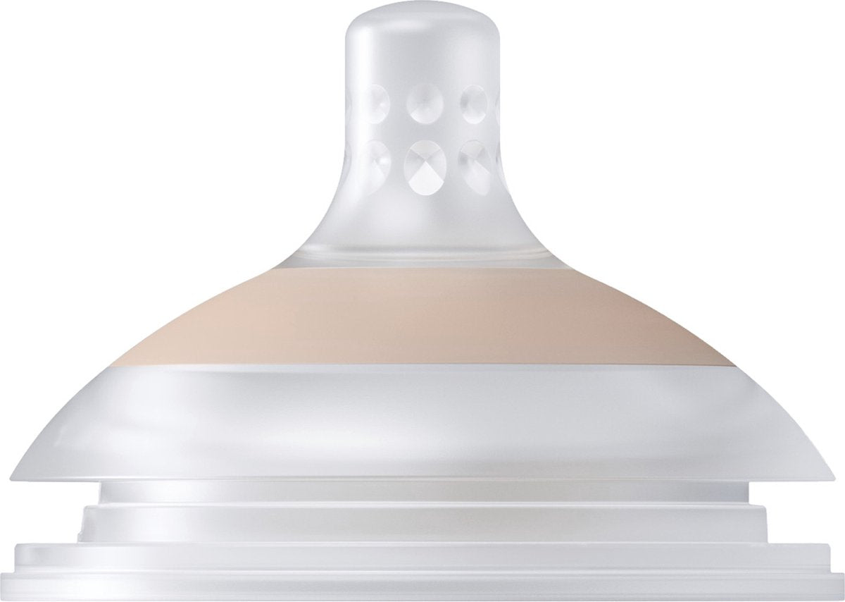 Difrax lovi mammafeel dynamische flessenspeen - 6+ maanden - medium - roze - 1 stuk