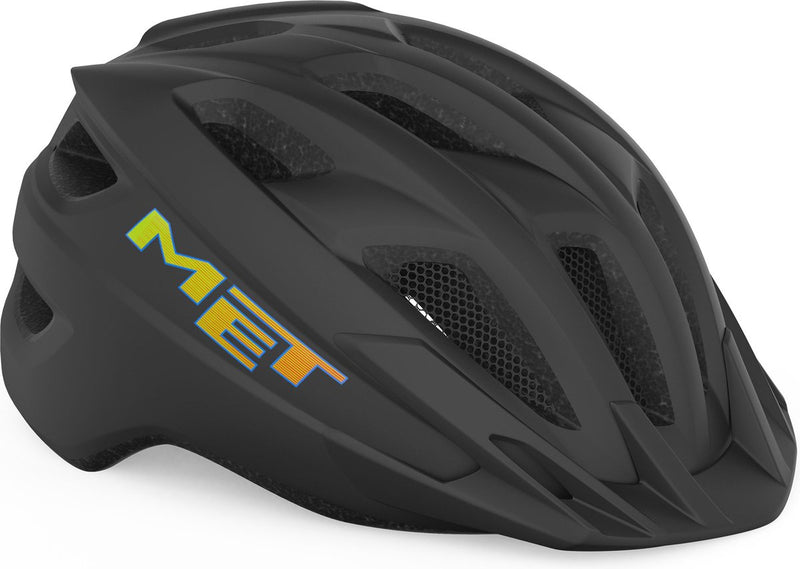 Con casco de bicicleta crackerjack niños niñas - casco de bicicleta niños - talla unisize (52-57cm) - negro mate