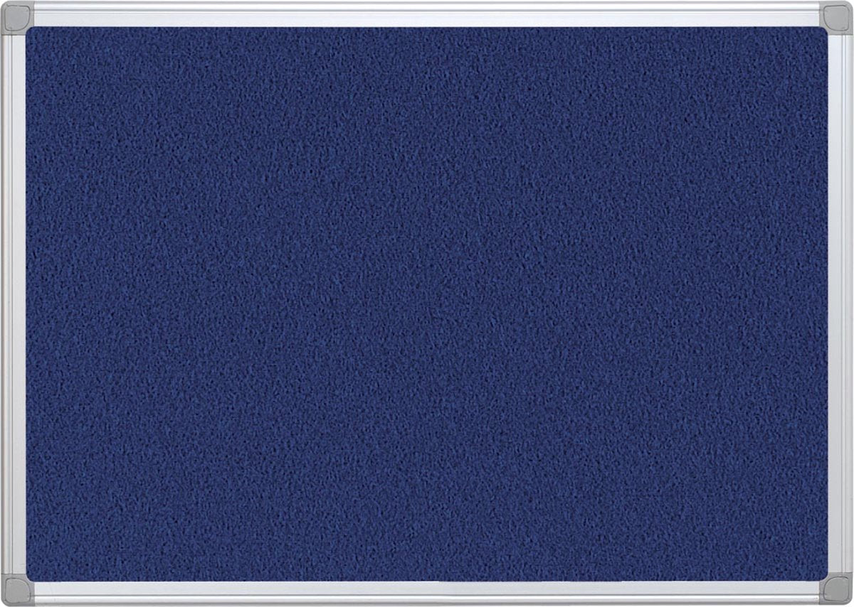 Tablero textil Q-connect con marco de aluminio 60 x 45 cm azul